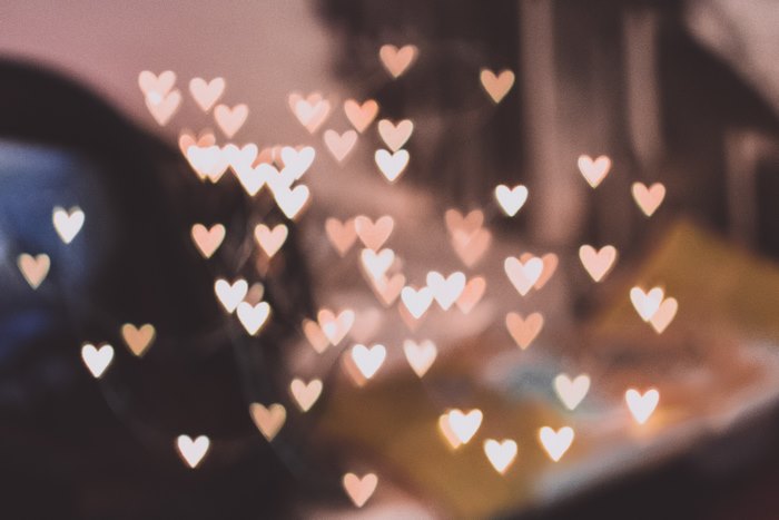 Heart bokeh effect photography 4K
