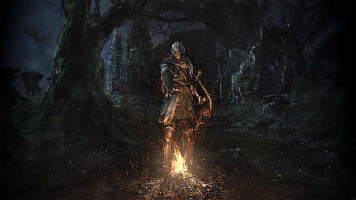 Dark Souls Knight by Bonfire 4K