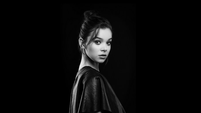 Hailee Steinfeld monochrome portrait