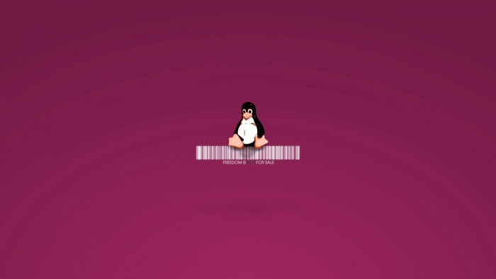 Tux the Linux penguin on a barcode