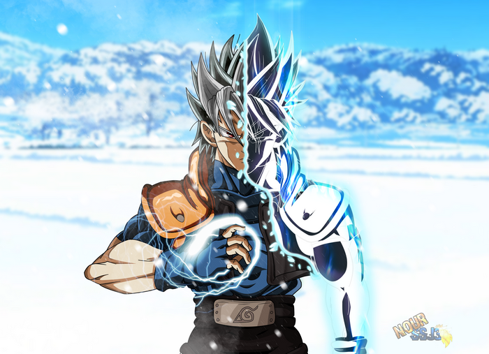 Goku and Kakashi Fusion Artwork