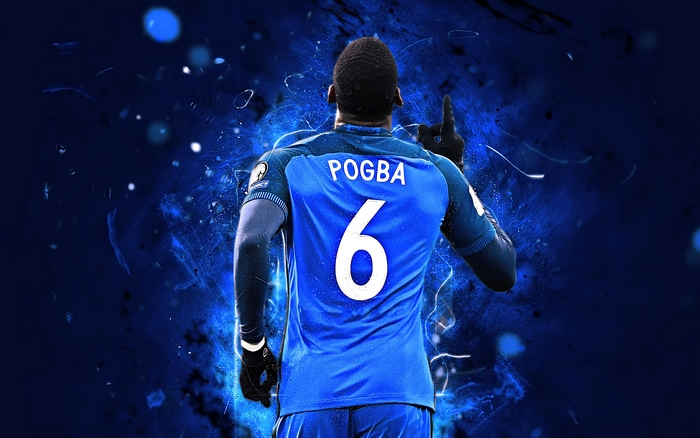 Paul Pogba in French National Soccer Jersey