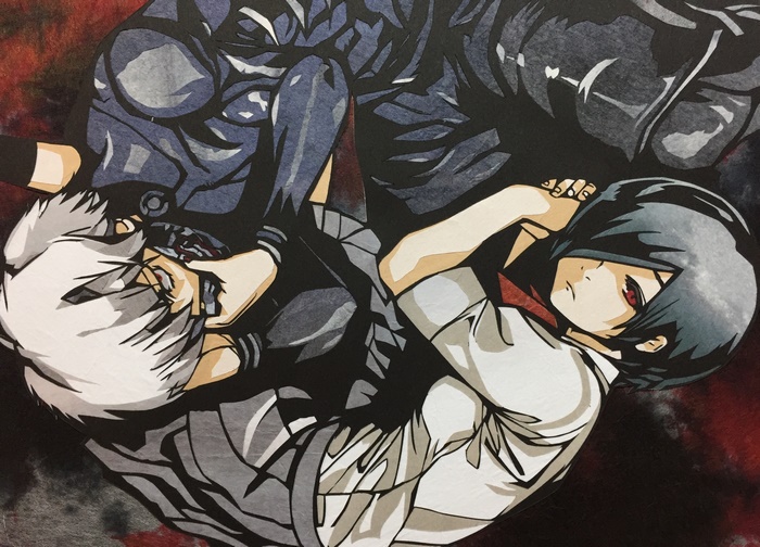 Touka Kirishima and Ken Kaneki from Tokyo Ghoul