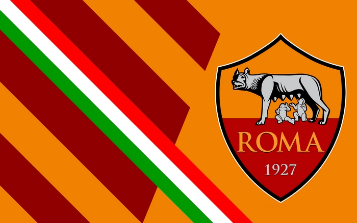 A.S. Roma logo with Italian flag colors