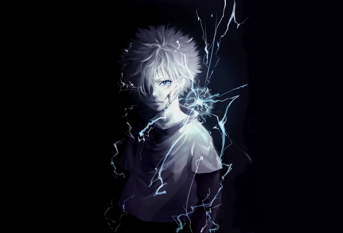 Killua Zoldyck with lightning