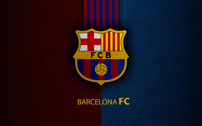 FC Barcelona Logo on Textured Background
