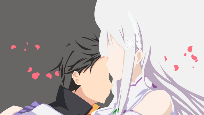 Emilia and Subaru Natsuki from Re:ZERO