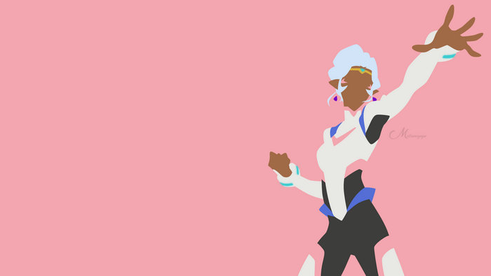 Allura from Voltron minimalist art