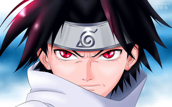 Sasuke Uchiha with Sharingan Activated