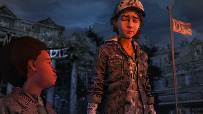 Clementine and AJ from The Walking Dead