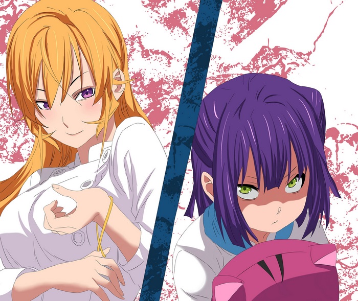 Erina Nakiri and Momo Akanegakubo from Food Wars!