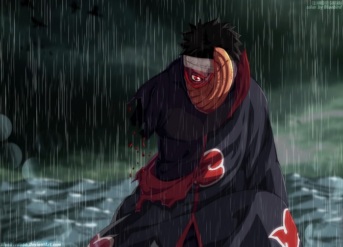 Obito Uchiha in Rain with Mask