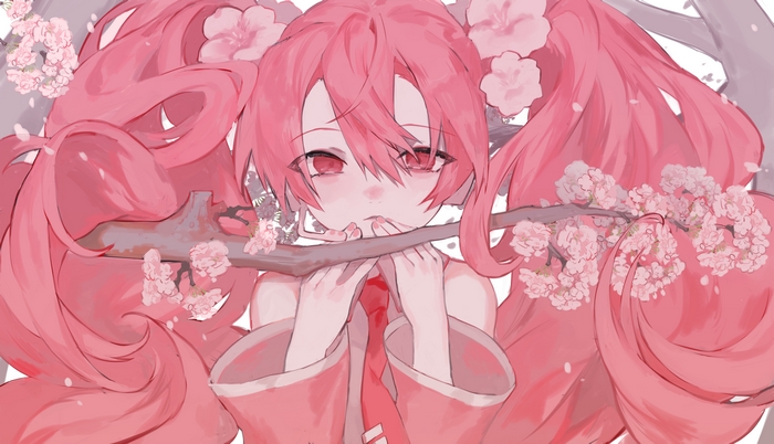 Sakura Miku with Cherry Blossom Branch
