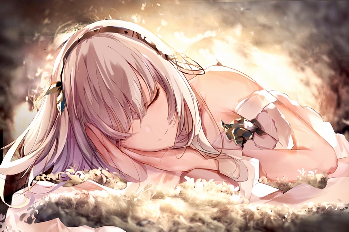 Anastasia from Fate/Grand Order sleeping