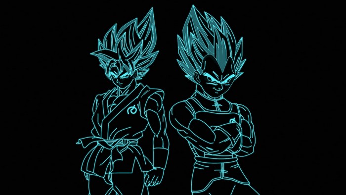 Dragon Ball Super Goku and Vegeta Neon Art