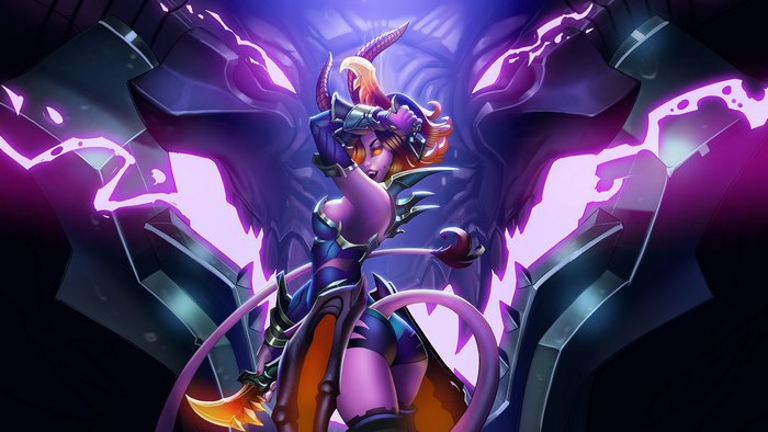 Maeve from Paladins with Fangs and Horns