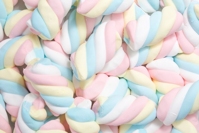 Colorful Twisted Marshmallow Candy Pile