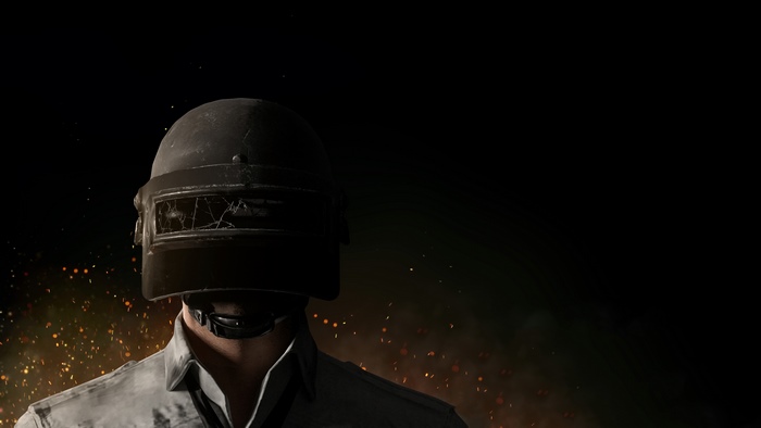 PlayerUnknown's Battlegrounds character with helmet