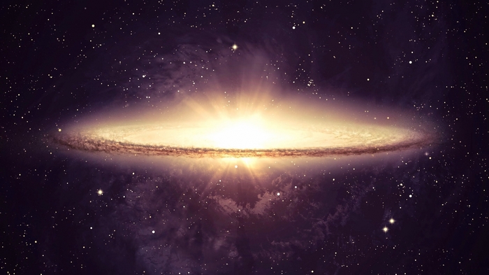 Sombrero Galaxy in deep space