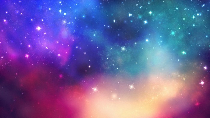 Colorful Nebula with Stars
