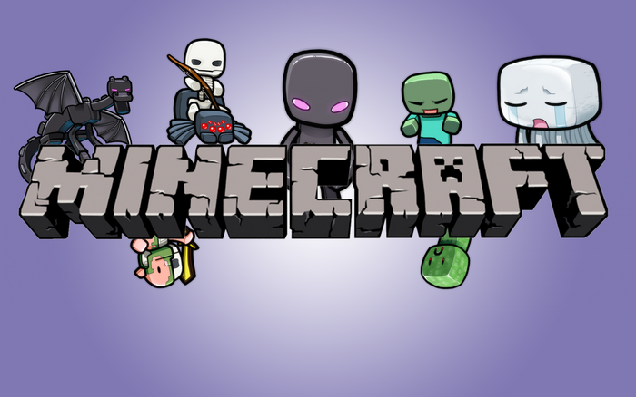 Minecraft Characters and Logo Art