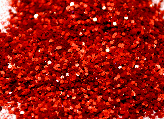 Red Glitter Close-up