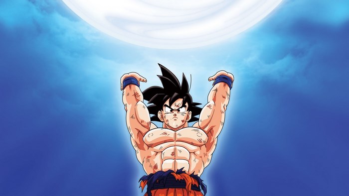 Goku charging a Spirit Bomb from Dragon Ball Z