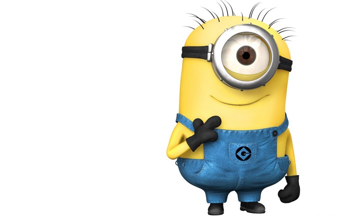 Minion Character in Blue Overalls