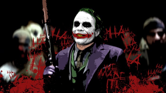 Joker with Shotgun in Dark Scene
