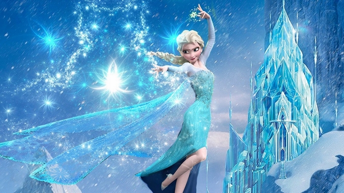 Elsa from Frozen creating an ice castle