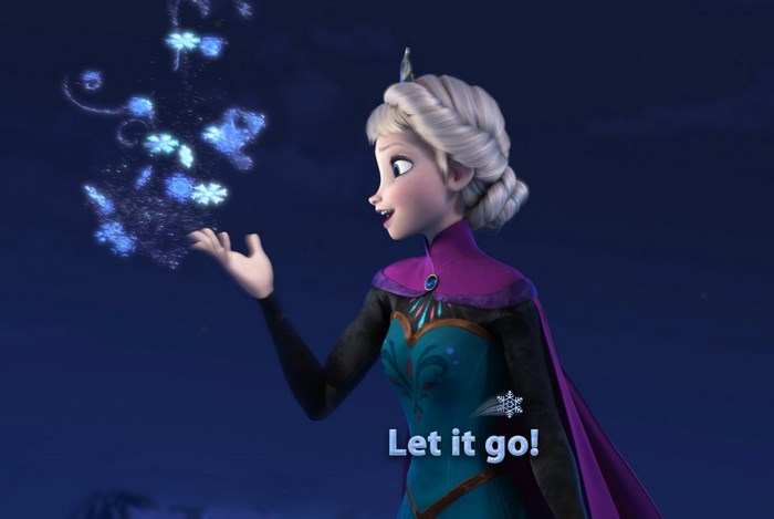 Elsa from Frozen with snowflakes