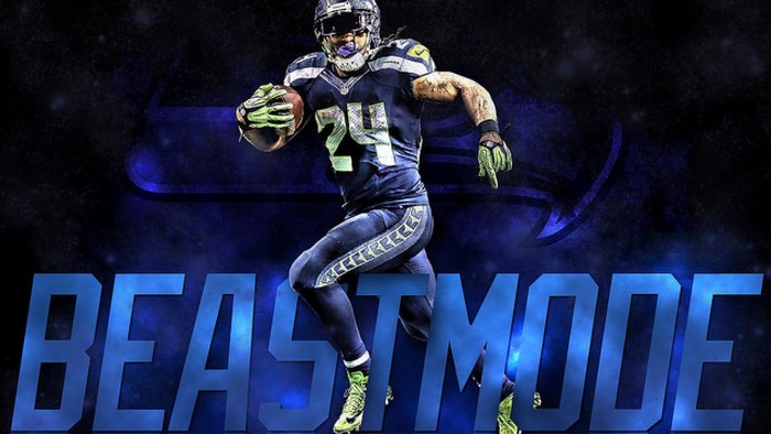 Seattle Seahawks Beastmode Football Action