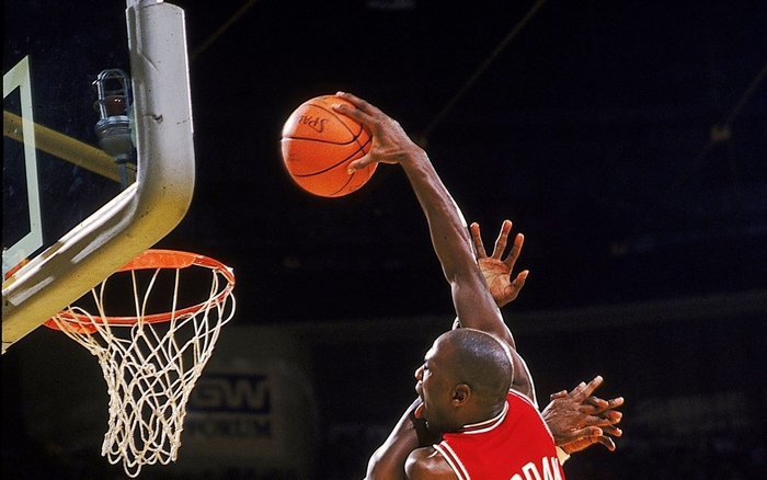 Michael Jordan Dunking a Basketball
