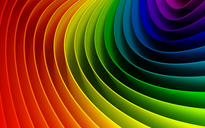 Abstract Rainbow Swirls Desktop Background