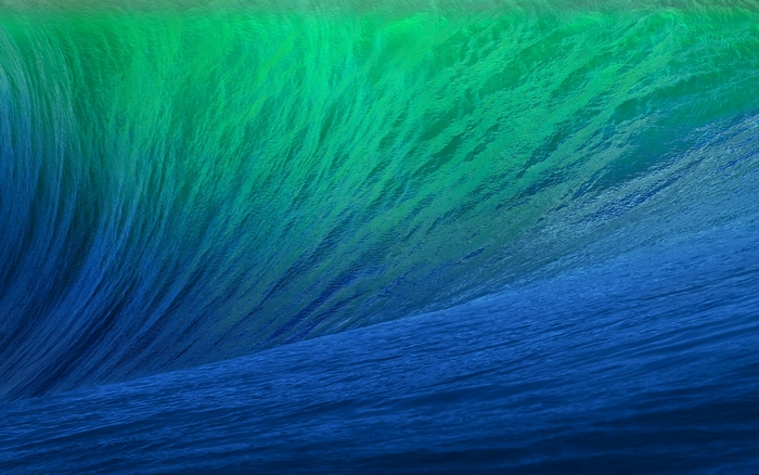 Ocean wave with green and blue colors