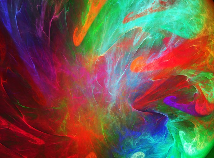 Abstract fractal art with rainbow colors