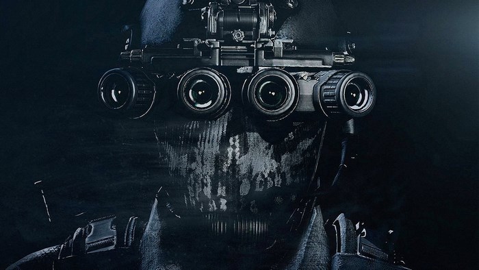 Call of Duty character with night vision goggles