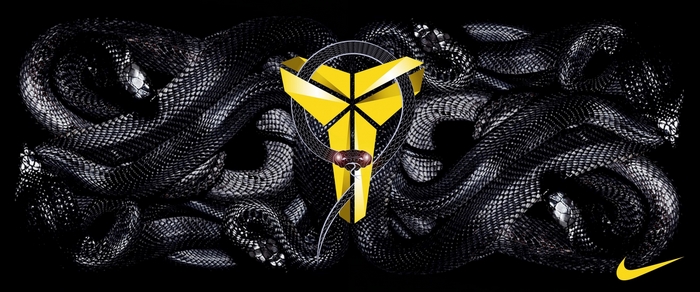 Kobe Bryant Snakes and Nike Logo