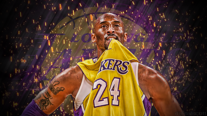 Kobe Bryant Lakers Jersey Intense Moment
