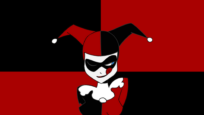 Harley Quinn with Black and Red Background