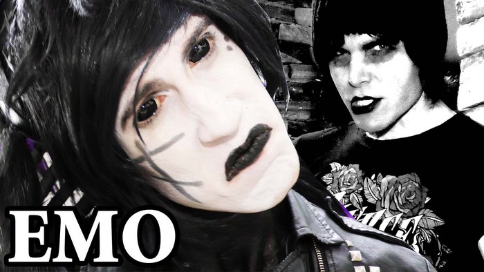 Emo Style Portrait with Dark Makeup