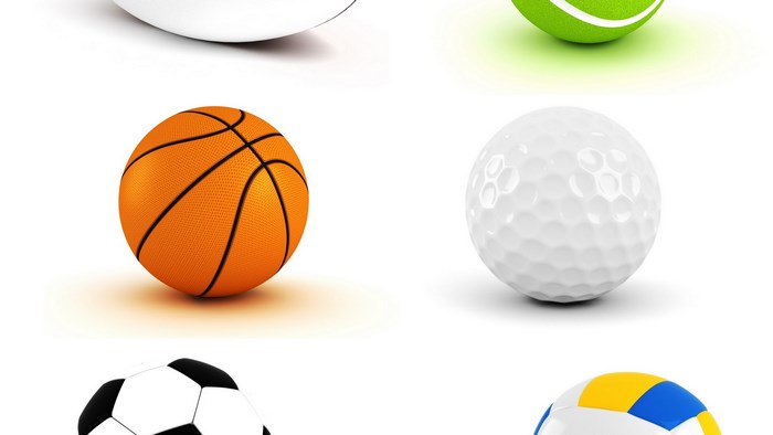 Collection of sports balls