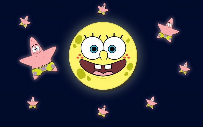 SpongeBob SquarePants and Patrick Stars in Space