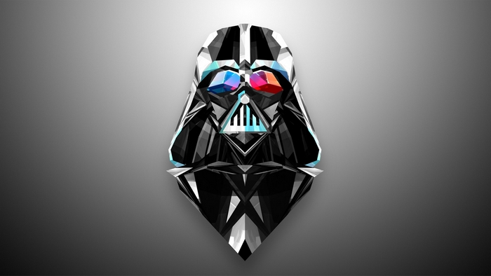 Darth Vader from Star Wars low poly art