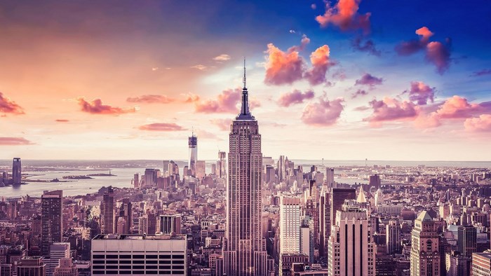 Empire State Building New York City Skyline Sunset