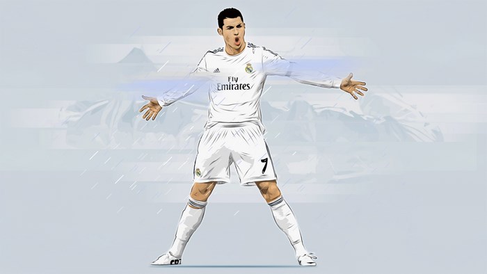 Cristiano Ronaldo in Real Madrid uniform