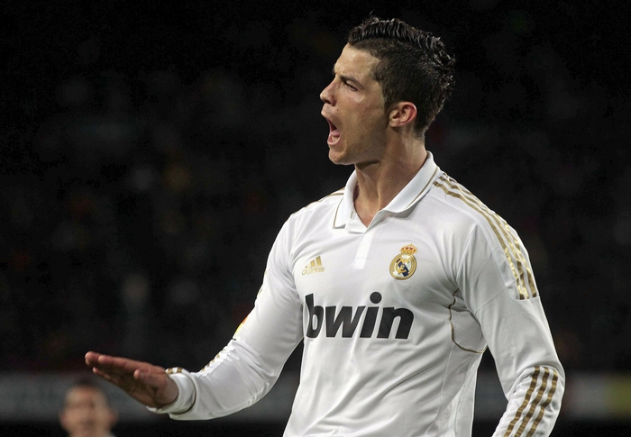 Cristiano Ronaldo in Real Madrid jersey
