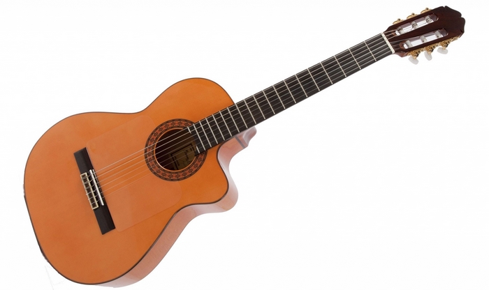 Acoustic guitar with cutaway