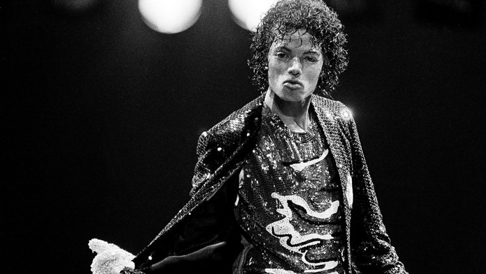 Michael Jackson performing on stage