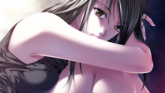 Anime girl with dark hair